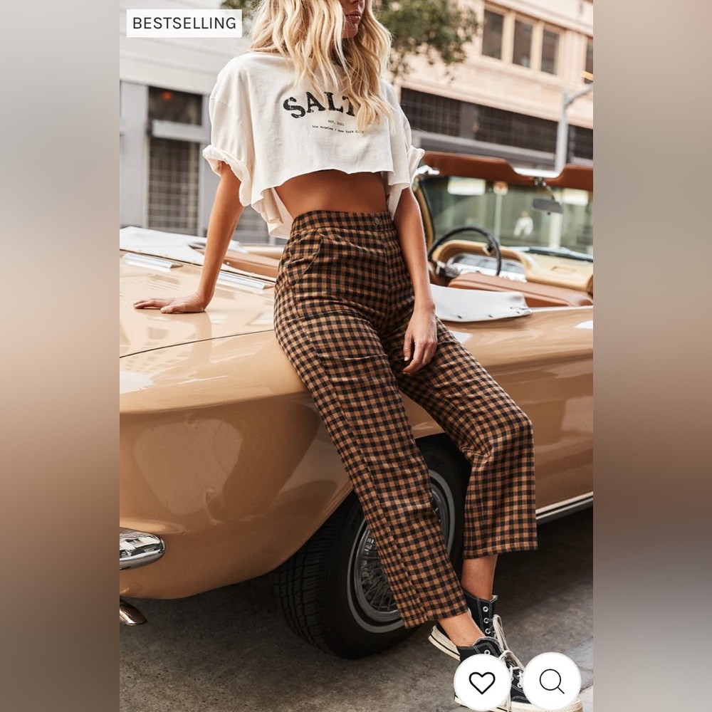 Tan checkered pants